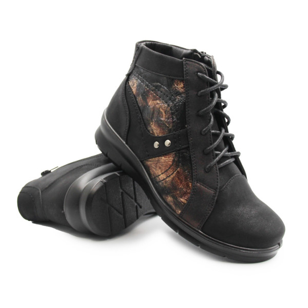 Damskie ocieplane botki na jesień i zimę Wojtyłko 7ZB26033 czarny