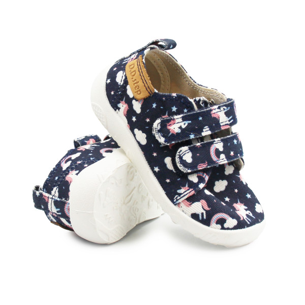 Trampki Do Szkoły i Przedszkola Dla Dziewczynki w Jednorożce Barefoot DD STEP C086-52832Z Royal Blue