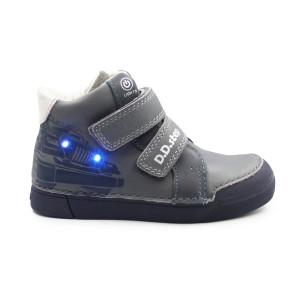 Dziecięce Buty Na Wiosnę Dla Chłopca Samochód LED DD STEP A068-52151M Grey