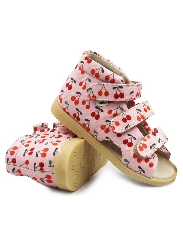 Kapcie Do Szkoły i Przedszkola Dla Dziewczynki Mido 816 Cherry Pink