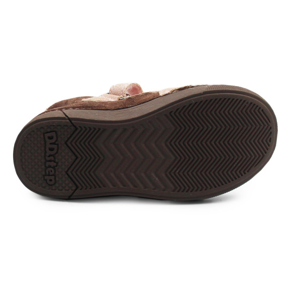 Dziecięce Buty Na Jesień Dla Dziewczynek LED z Jednorożcem DD STEP A068-52459AM Chocolate