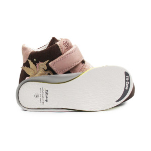 Dziecięce Buty Na Wiosnę Dla Dziewczynek LED z Jednorożcem DD STEP A068-52459AM Chocolate