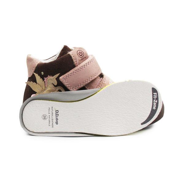 Dziecięce Buty Na Wiosnę Dla Dziewczynek LED z Jednorożcem DD STEP A068-52459AM Chocolate