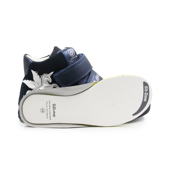 Jesienne Buty Dziewczęce Świecące LED z Jednorożcem DD STEP A068-52459M Royal Blue