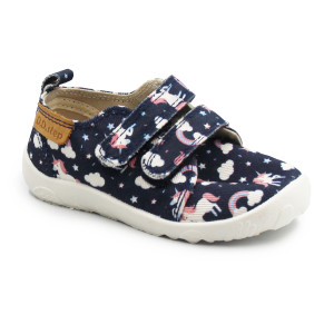 Trampki Do Szkoły i Przedszkola Dla Dziewczynki w Jednorożce Barefoot DD STEP C086-52832Z Royal Blue