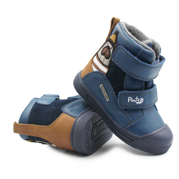Buty Dla Chłopczyka Jesień i Zima Ocieplane Wodoodporne PONTE DA06-5-2968A Royal Blue