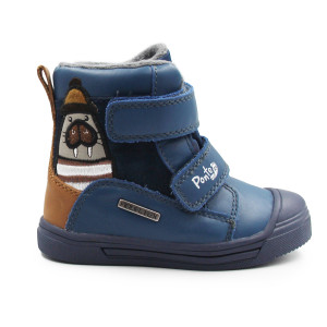 Buty Dla Chłopczyka Jesień i Zima Ocieplane Wodoodporne PONTE DA06-5-2968A Royal Blue