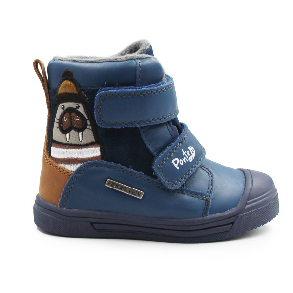 Buty Dla Chłopczyka Jesień i Zima Ocieplane Wodoodporne PONTE DA06-5-2968A Royal Blue