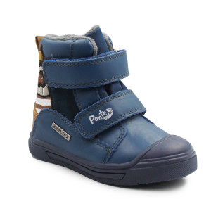 Buty Dla Chłopczyka Jesień i Zima Ocieplane Wodoodporne PONTE DA06-5-2968A Royal Blue