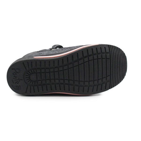 Zimowe Buty Ocieplane Dla Dziewczynek Śnieżynka Ponte DA06-5-2829ALV Dark Grey