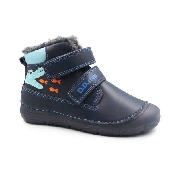 Chłopięce Buty Na Zimę z Krokodylem DD STEP W082-52462AMO Royal blue
