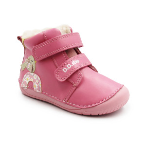Różowe Buty Na Zimę Dla Dziewczynek Barefoot DD STEP W070-52624BV Pink