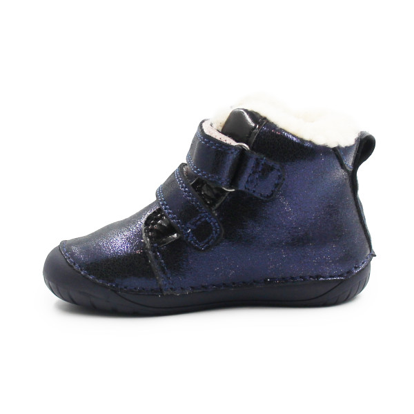 Buciki Zimowe Dla Dziewczynek Na Rzep Barefoot DD STEP W070-52624Z Royal Blue