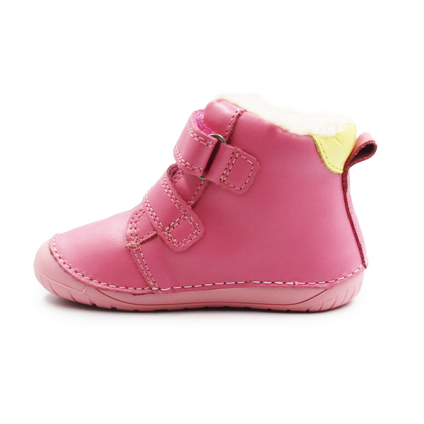 Różowe Buty Na Zimę Dla Dziewczynek Barefoot DD STEP W070-52624BV Pink