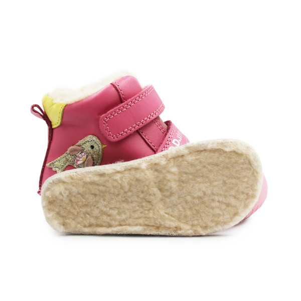 Różowe Buty Na Zimę Dla Dziewczynek Barefoot DD STEP W070-52624BV Pink