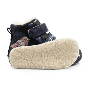 Buciki Zimowe Dla Dziewczynek Na Rzep Barefoot DD STEP W070-52624Z Royal Blue