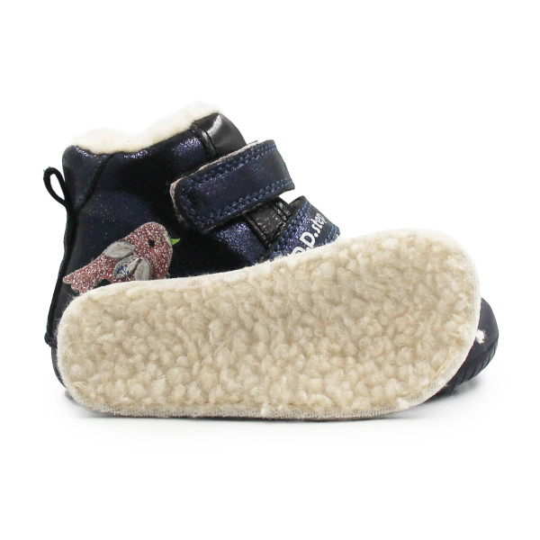 Buciki Zimowe Dla Dziewczynek Na Rzep Barefoot DD STEP W070-52624Z Royal Blue