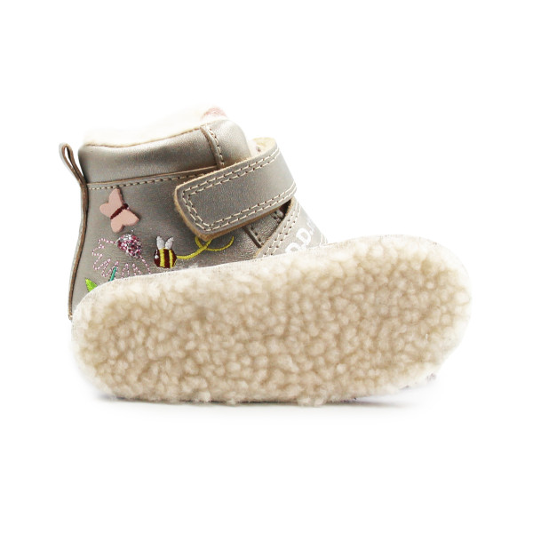Buty Na Zimę Dla Dziewczynek w Kwiatuszki Motylki DD STEP W015-52997V Bronze