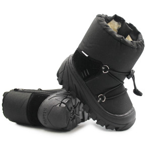 Śniegowce Dziecięce Ocieplane Czarne Bartek 110457-03