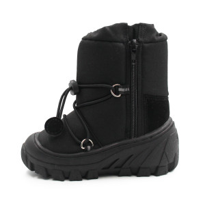 Śniegowce Dziecięce Ocieplane Czarne Bartek 110457-03