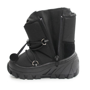 Śniegowce Dziecięce Ocieplane Czarne Bartek 110457-03