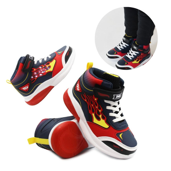 Chłopięce Buty Na Jesień Lekko Ocieplane Świecące LED Primigi 8991200 Hot Wheels