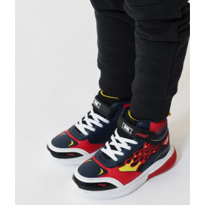 Chłopięce Buty Na Jesień Lekko Ocieplane Świecące LED Primigi 8991200 Hot Wheels