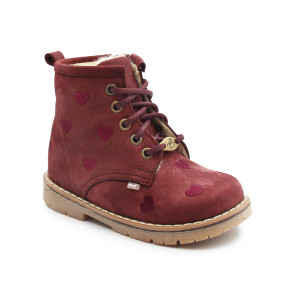 Ocieplane Buty Dla Dziewczynek Kozaki w Serduszka na Jesień i Zimę Emel EV 2727F