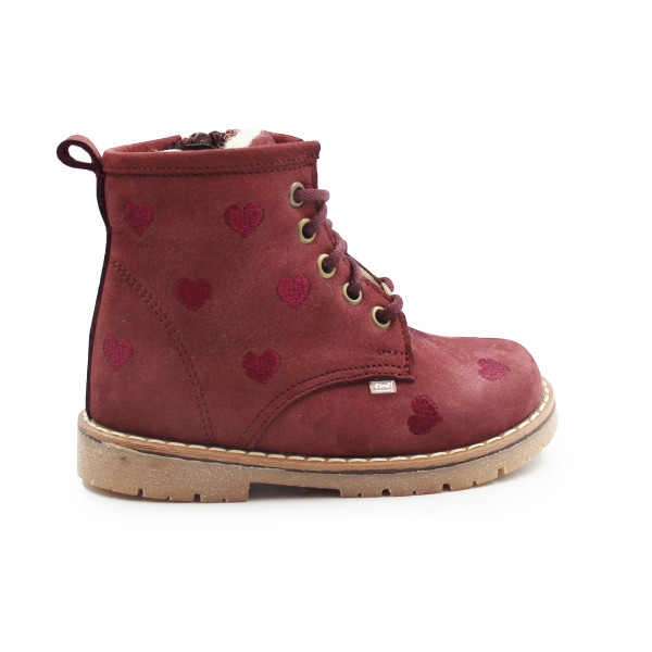 Ocieplane Buty Dla Dziewczynek Kozaki w Serduszka na Jesień i Zimę Emel EV 2727F