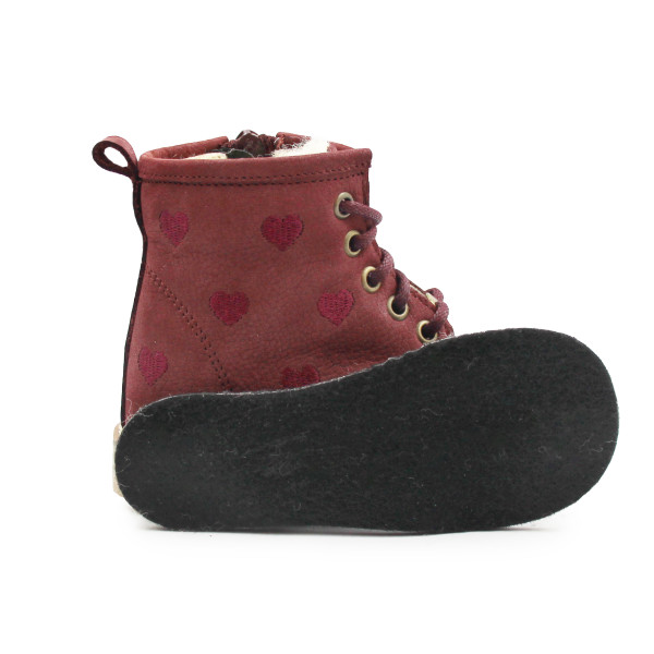 Ocieplane Buty Dla Dziewczynek Kozaki w Serduszka na Jesień i Zimę Emel EV 2727F