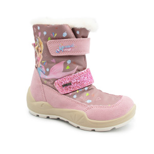 Śniegowce Dla Dziewczynek Różowe z Syrenką Merlinda Mermaid Magic Primigi 8881900