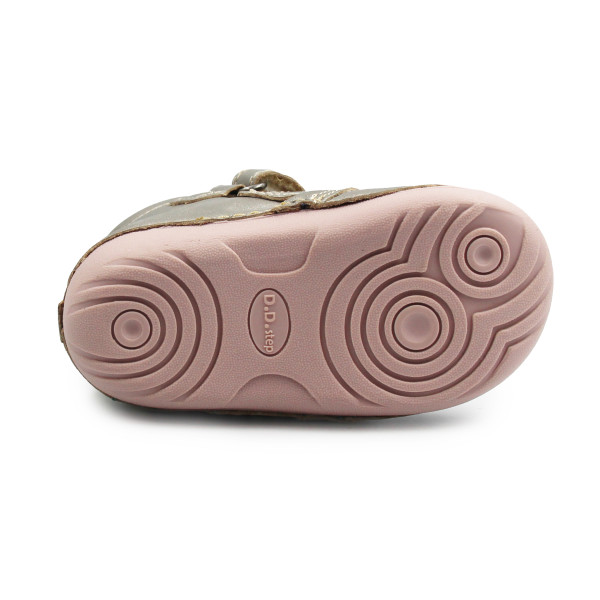 Buty Na Zimę Dla Dziewczynek w Kwiatuszki Motylki DD STEP W015-52997V Bronze