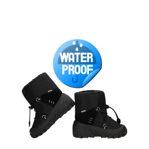 Śniegowce Dziecięce Ocieplane Czarne Bartek 110457-03