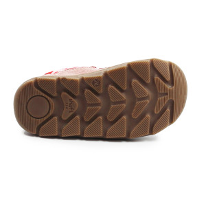 Różowe Buty Dla Dziewczynki Ocieplane za Kostkę Barefoot Ameko Elon Hearts