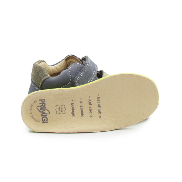 Buty Dla Chłopczyka Na Wiosnę Barefoot Skórzane Niebieskie Primigi 7900022