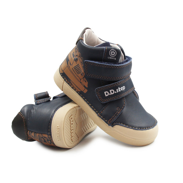 Chłopięce Buty Na Jesień LED Świecące DD STEP Royal Blue A068-52151AM
