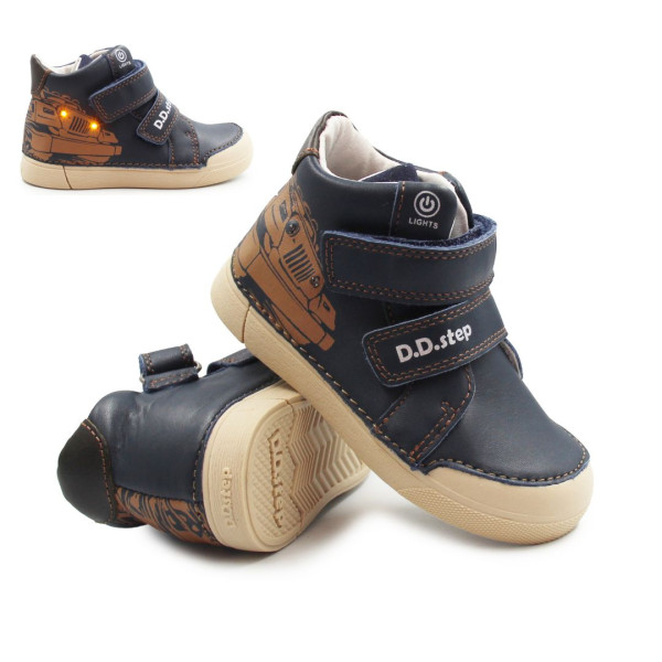 Chłopięce Buty Na Wiosnę LED Świecące DD STEP Royal Blue A068-52151AM