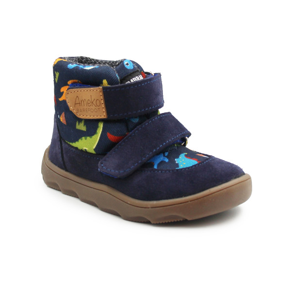Buty z Membraną Ocieplane Dla Chłopca w Dinozaury Barefoot Ameko Elon Dino