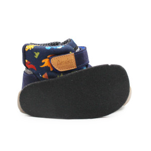 Buty z Membraną Ocieplane Dla Chłopca w Dinozaury Barefoot Ameko Elon Dino