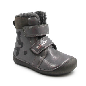 Dziewczęce Buty Na Zimę Ocieplane Świecące w Ciemności Syrenki DD STEP Dark Grey W063-52263AM