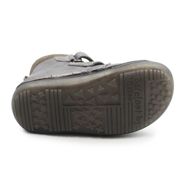 Dziewczęce Buty Na Zimę Ocieplane Świecące w Ciemności Syrenki DD STEP Dark Grey W063-52263AM