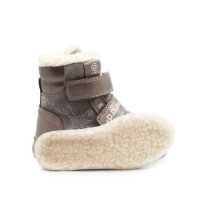 Dziewczęce Buty Zimowe Ocieplane LED Futerko DD STEP W068-52745AM Bronze