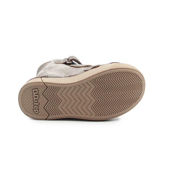 Dziewczęce Buty Zimowe Ocieplane LED Futerko DD STEP W068-52745AM Bronze