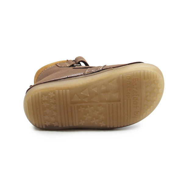 Zimowe Buty Dla Dziewczynki Świecące w Ciemności Barefoot DD STEP W063-52263BM Chocolate