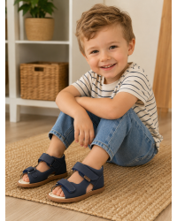 Chłopięce Sandały Zabudowana Pięta Ameko Plain Denim