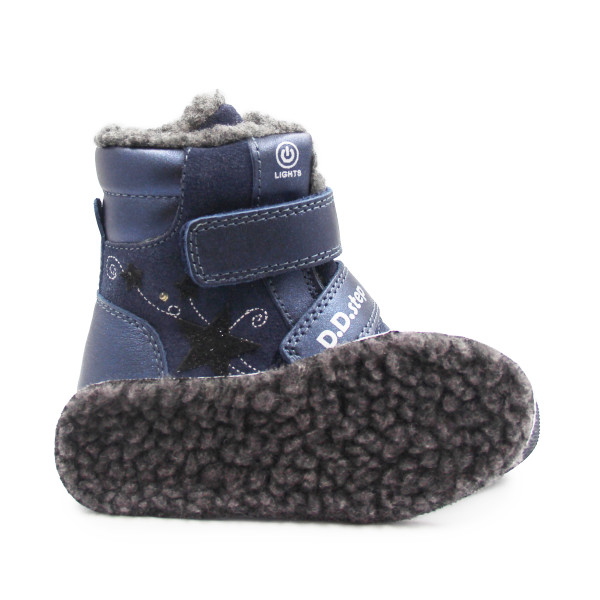Dziecięce Buty Na Zimę Ocieplane Dla Dziewczynki LED DD STEP Royal Blue W068-52745M