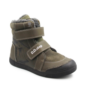 Chłopięce Buty Zimowe Świecące LED DD STEP W068-52998L Khaki