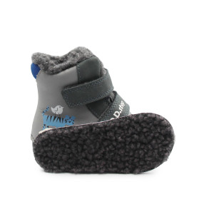 Zimowe Buty Dla Chłopczyka Ocieplane Świecące w Ciemności DD STEP W029-52287B Dark Grey