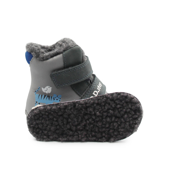 Zimowe Buty Dla Chłopczyka Ocieplane Świecące w Ciemności DD STEP W029-52287B Dark Grey