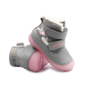 Buty Dla Dziewczynki Na Zimę Świecące w Ciemności DD STEP W082-52314B Grey